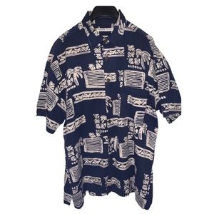 Robert Stock Hawaiian Tropical Shirt Palm Trees